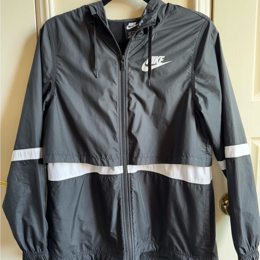 Nike Black and White Windbreaker Jacket